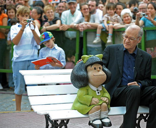 Quino y Mafalda en Buenos Aires